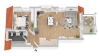 ++NEU IM ANGEBOT++ Moderne 3-Zi.-Maisonette-Wohnung mit TG-Stellplatz in Rheinfelden-OT - Grundriss Wohnung