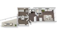 ++NEU IM ANGEBOT++ 1-Zi.-Wohnung in bester Lage und mit großem Gartenanteil in Lörrach (Hünerberg) - Grundriss